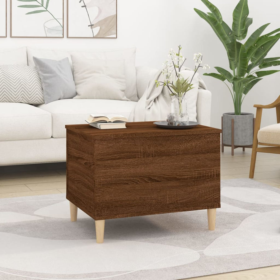 Salontafel 60X44,5X45 Cm Bewerkt Hout Bruin Eikenkleur