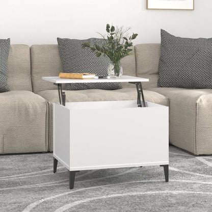 Salontafel 60X44,5X45 Cm Bewerkt Hout Wit