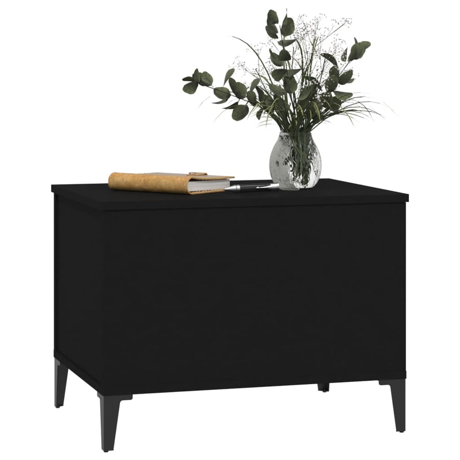 Salontafel 60X44,5X45 Cm Bewerkt Hout 60 x 44.5 x 45 cm Zwart