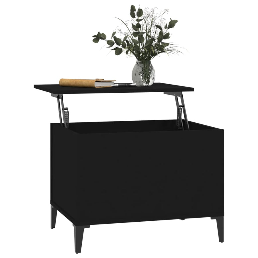 Salontafel 60X44,5X45 Cm Bewerkt Hout 60 x 44.5 x 45 cm Zwart
