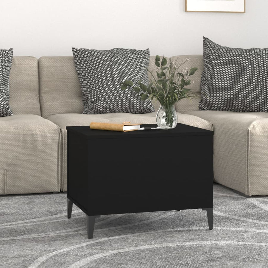Salontafel 60X44,5X45 Cm Bewerkt Hout 60 x 44.5 x 45 cm Zwart