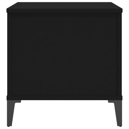 Salontafel 60X44,5X45 Cm Bewerkt Hout 60 x 44.5 x 45 cm Zwart