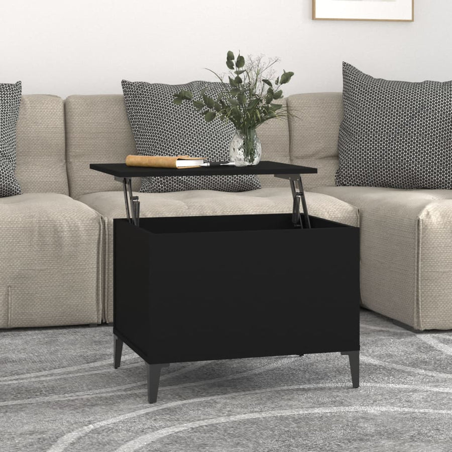 Salontafel 60X44,5X45 Cm Bewerkt Hout 60 x 44.5 x 45 cm Zwart