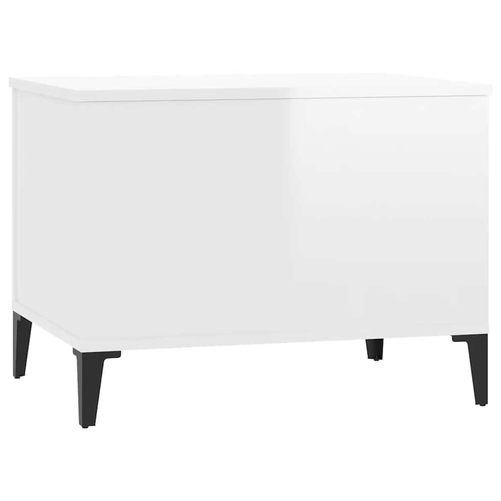 Salontafel 60x44,5x45 cm bewerkt hout hoogglans wit