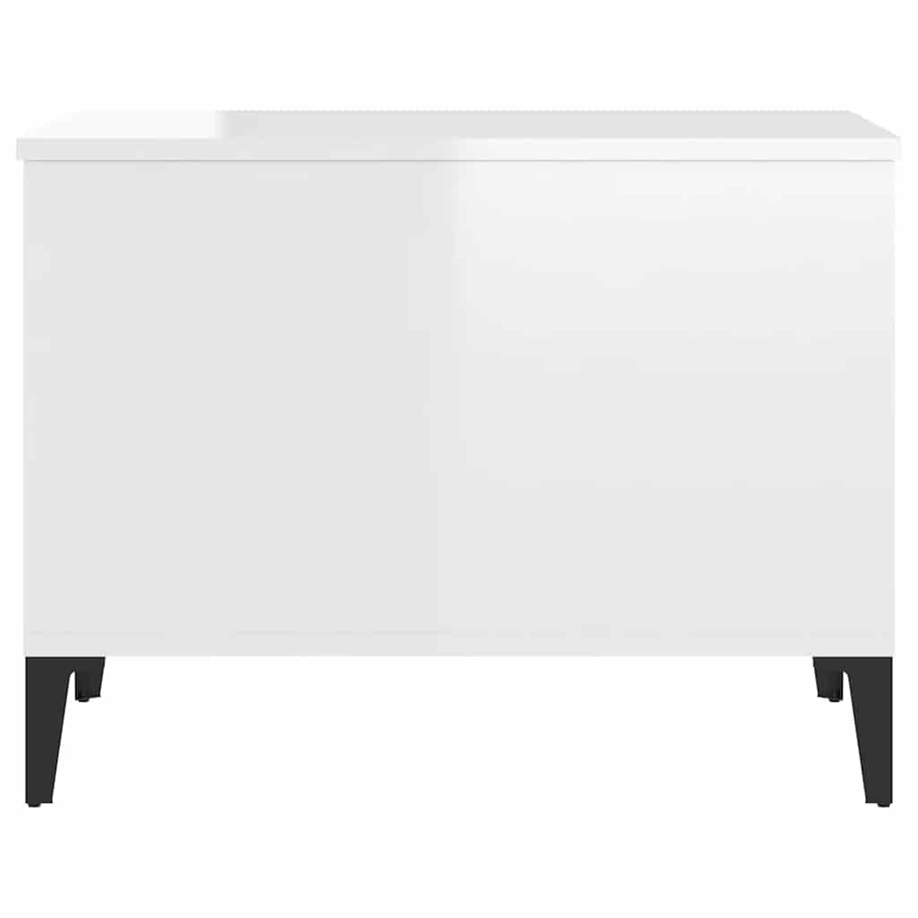 Salontafel 60x44,5x45 cm bewerkt hout hoogglans wit
