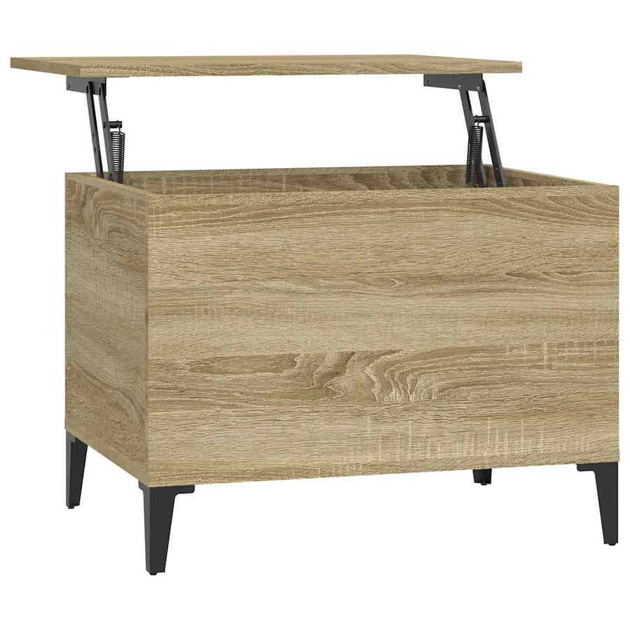Salontafel 60X44,5X45 Cm Bewerkt Hout Kleurig 60 x 44.5 x 45 cm Sonoma eiken