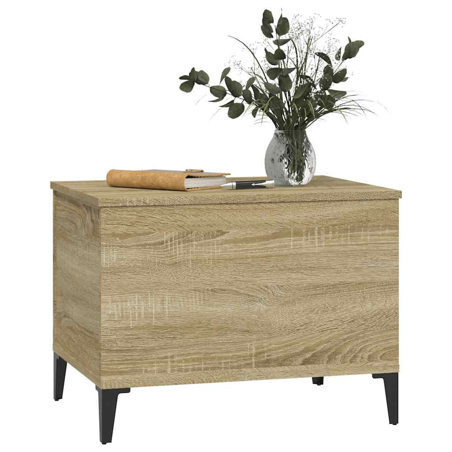 Salontafel 60X44,5X45 Cm Bewerkt Hout Kleurig 60 x 44.5 x 45 cm Sonoma eiken