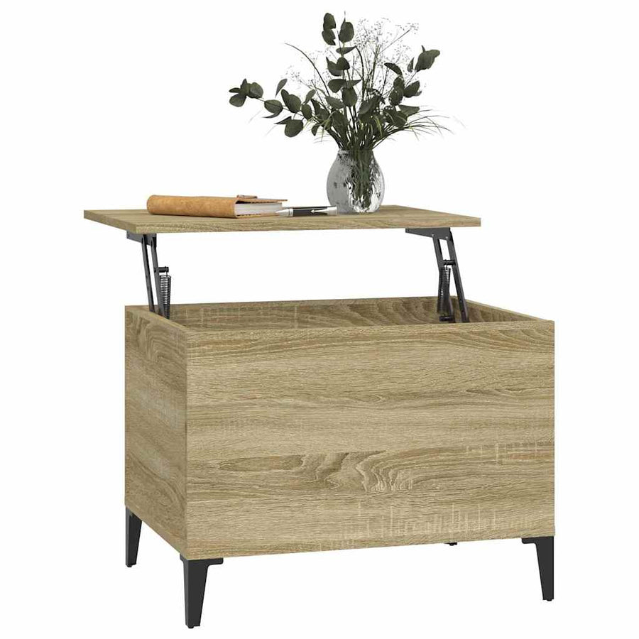 Salontafel 60X44,5X45 Cm Bewerkt Hout Kleurig 60 x 44.5 x 45 cm Sonoma eiken