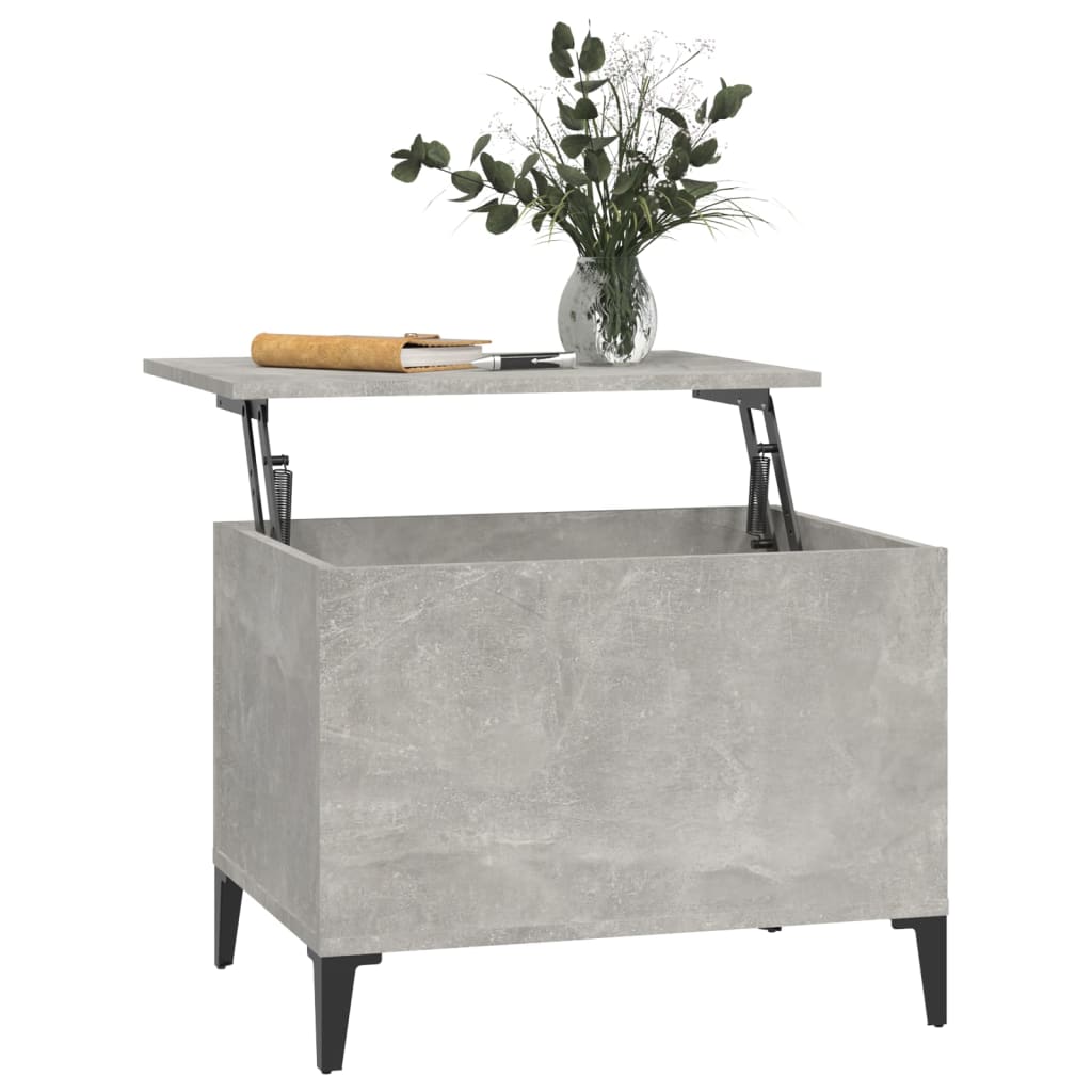 Salontafel 60x44,5x45 cm bewerkt hout betongrijs 60 x 44.5 x 45 cm Betongrijs
