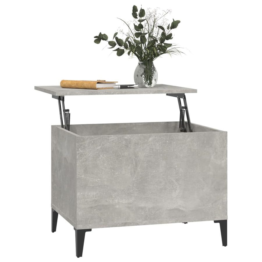 Salontafel 60x44,5x45 cm bewerkt hout betongrijs 60 x 44.5 x 45 cm Betongrijs