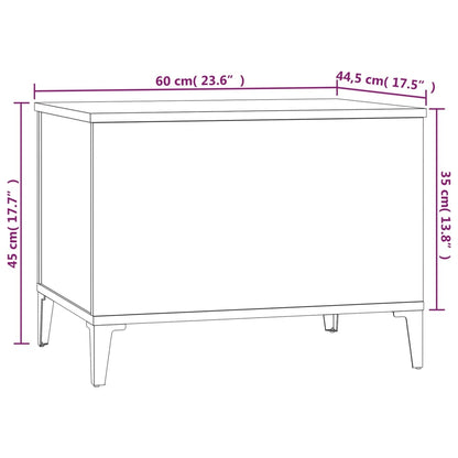 Salontafel 60x44,5x45 cm bewerkt hout betongrijs 60 x 44.5 x 45 cm Betongrijs