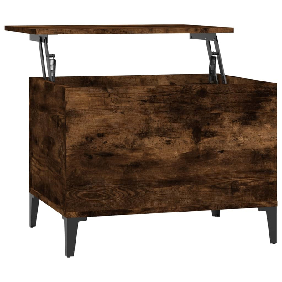 Salontafel 60X44,5X45 Cm Bewerkt Hout Kleurig 60 x 44.5 x 45 cm Gerookt eiken