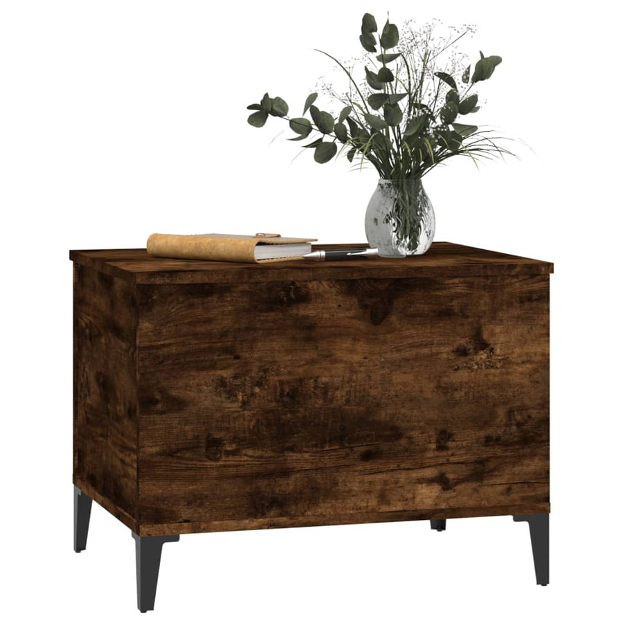 Salontafel 60X44,5X45 Cm Bewerkt Hout Kleurig 60 x 44.5 x 45 cm Gerookt eiken