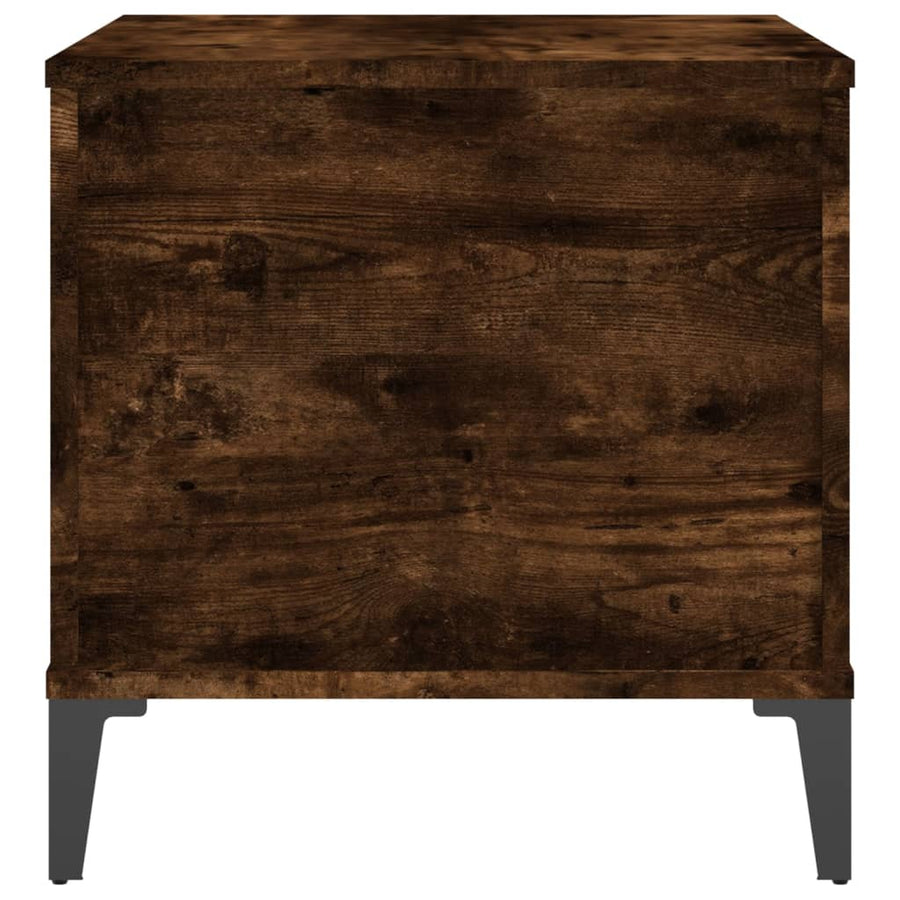 Salontafel 60X44,5X45 Cm Bewerkt Hout Kleurig 60 x 44.5 x 45 cm Gerookt eiken