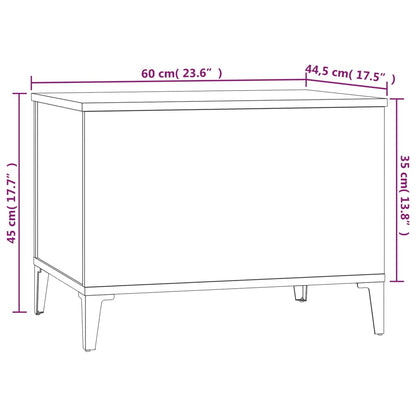 Salontafel 60X44,5X45 Cm Bewerkt Hout Kleurig 60 x 44.5 x 45 cm Gerookt eiken