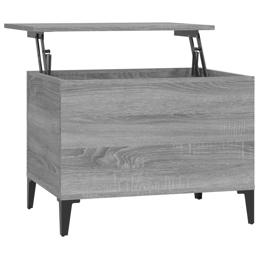 Salontafel 60X44,5X45 Cm Bewerkt Hout Grijs Sonoma Eikenkleurig