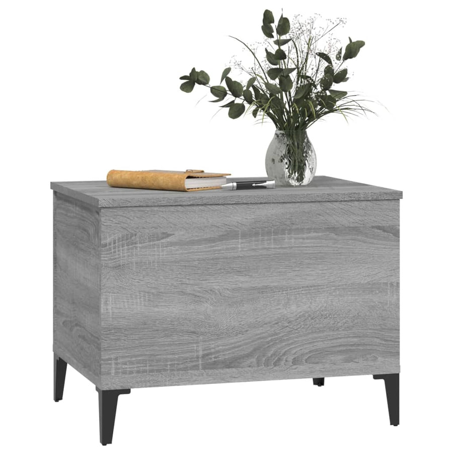 Salontafel 60X44,5X45 Cm Bewerkt Hout Grijs Sonoma Eikenkleurig