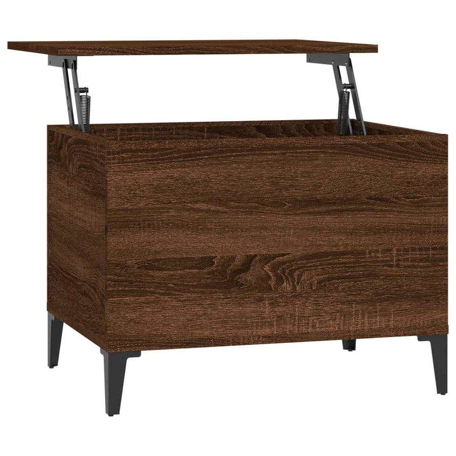 Salontafel 60X44,5X45 Cm Bewerkt Hout Bruin Eikenkleur