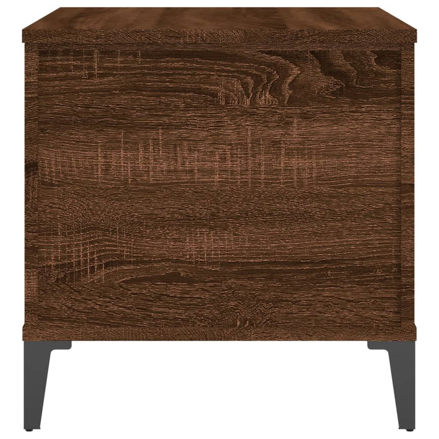 Salontafel 60X44,5X45 Cm Bewerkt Hout Bruin Eikenkleur