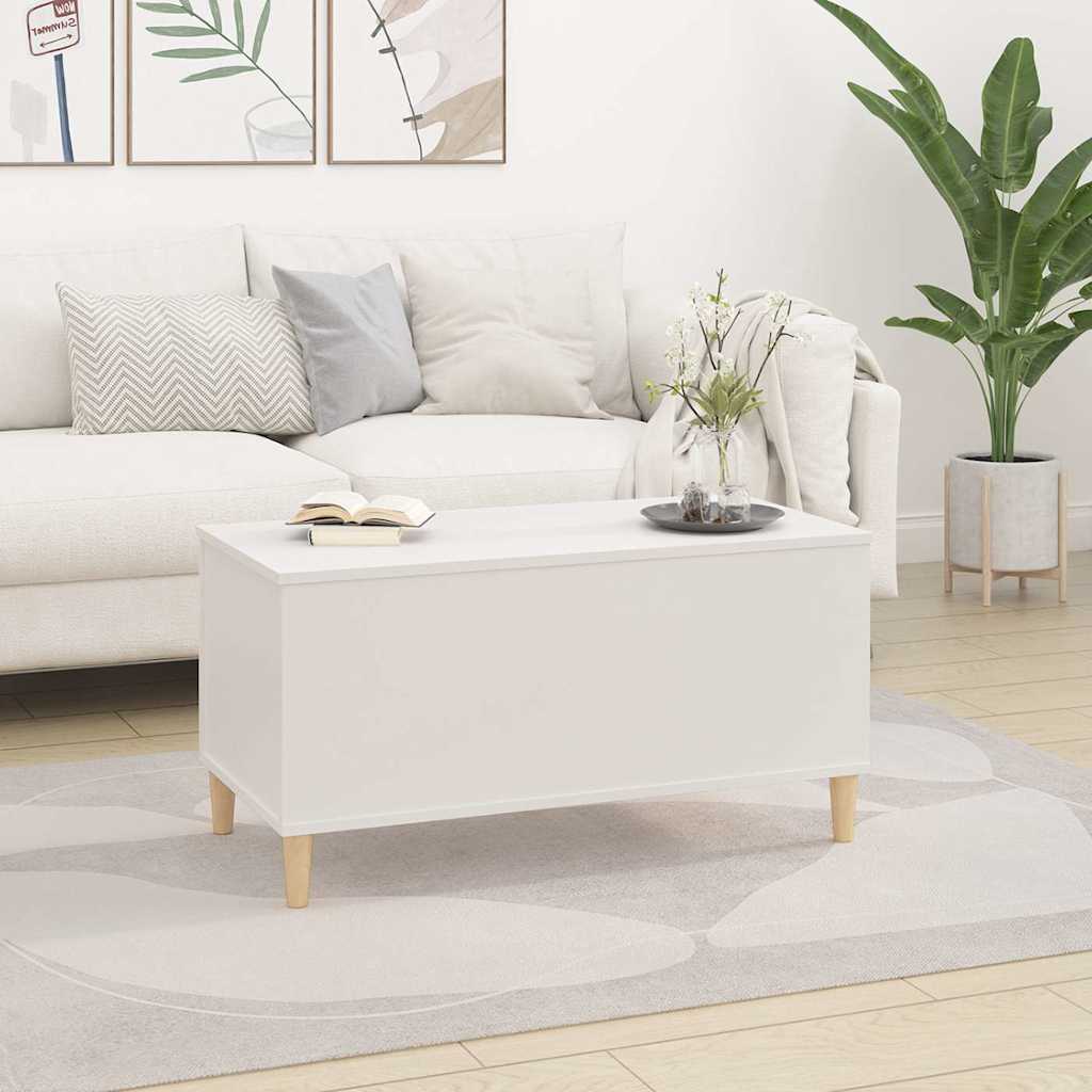 Salontafel 90x44,5x45 cm bewerkt hout wit