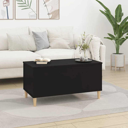 Salontafel 90x44,5x45 cm bewerkt hout zwart