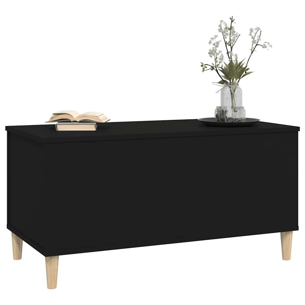 Salontafel 90x44,5x45 cm bewerkt hout zwart
