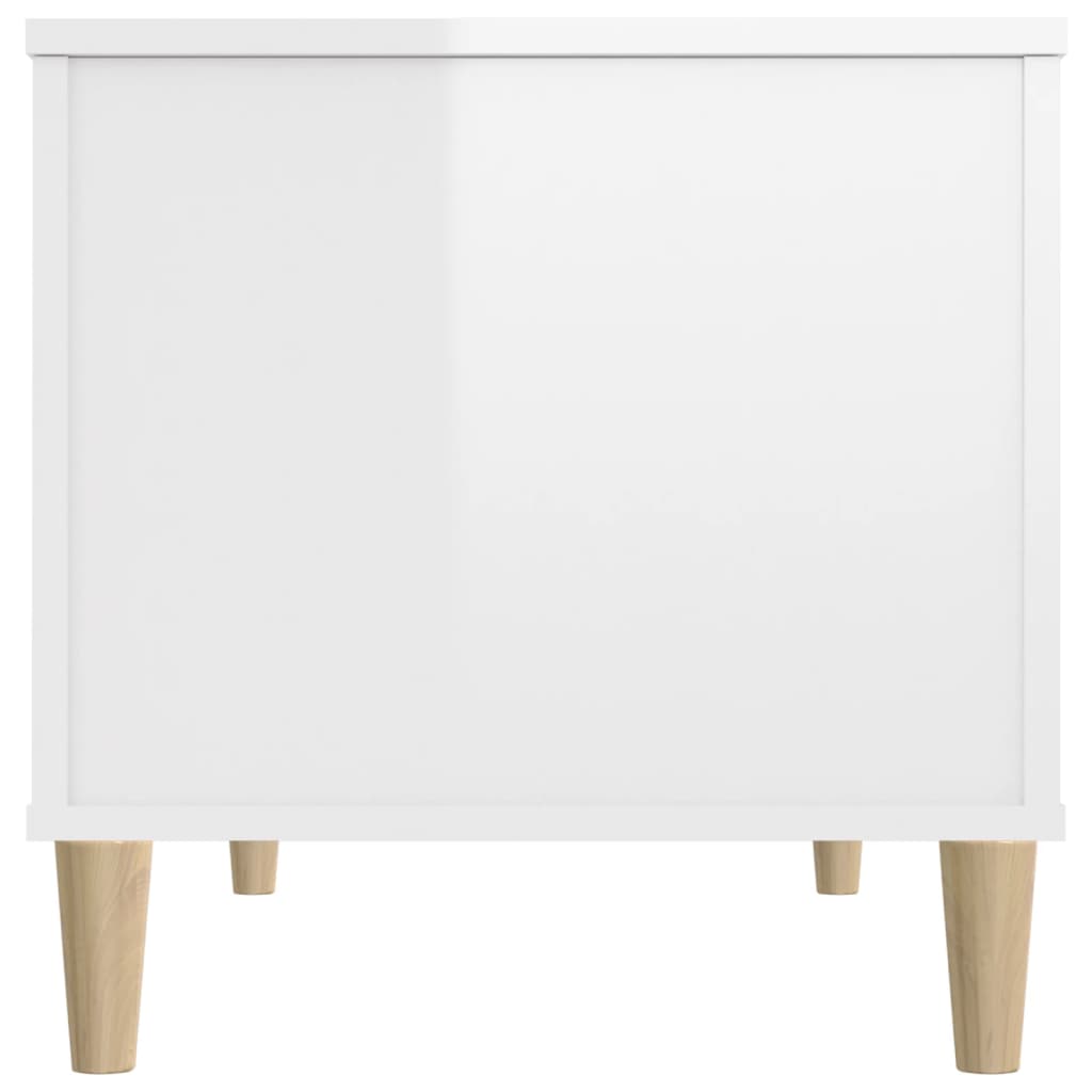 Salontafel 90X44,5X45 Cm Bewerkt Hout 90 x 44.5 x 45 cm Hoogglans wit