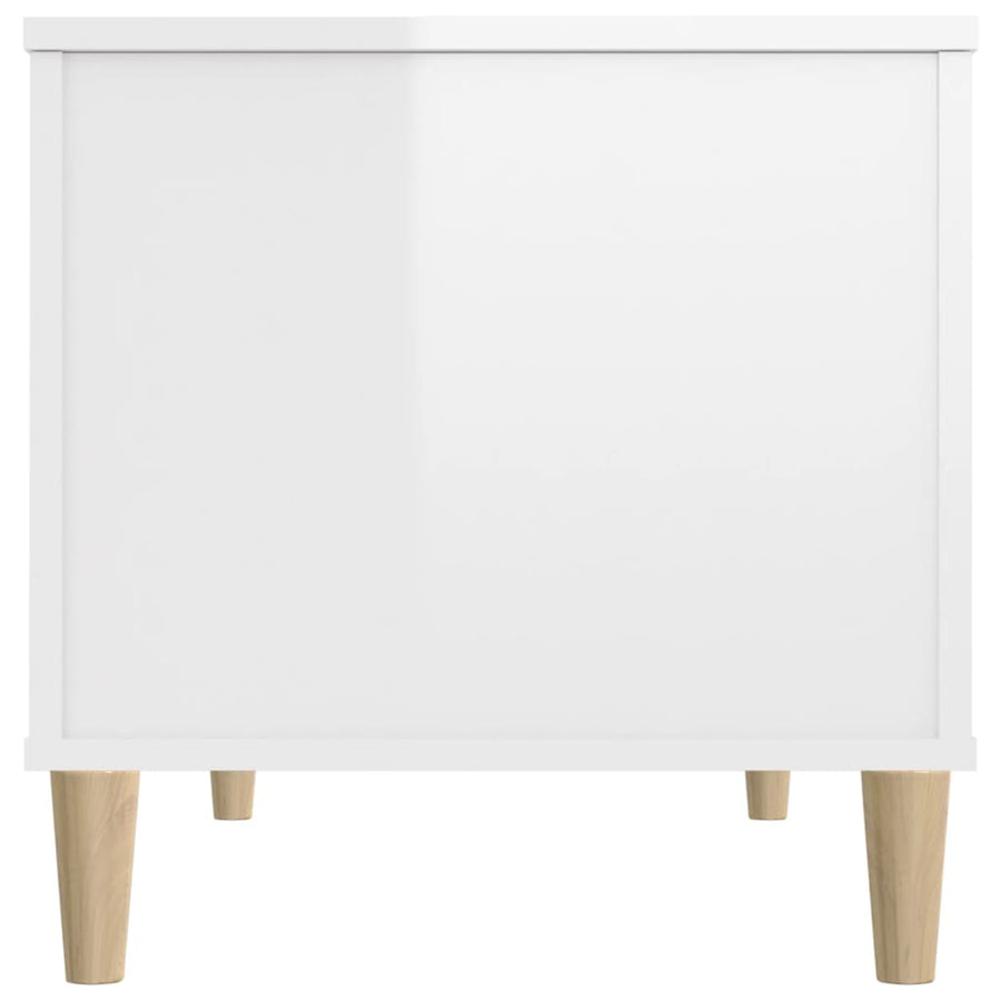 Salontafel 90X44,5X45 Cm Bewerkt Hout 90 x 44.5 x 45 cm Hoogglans wit