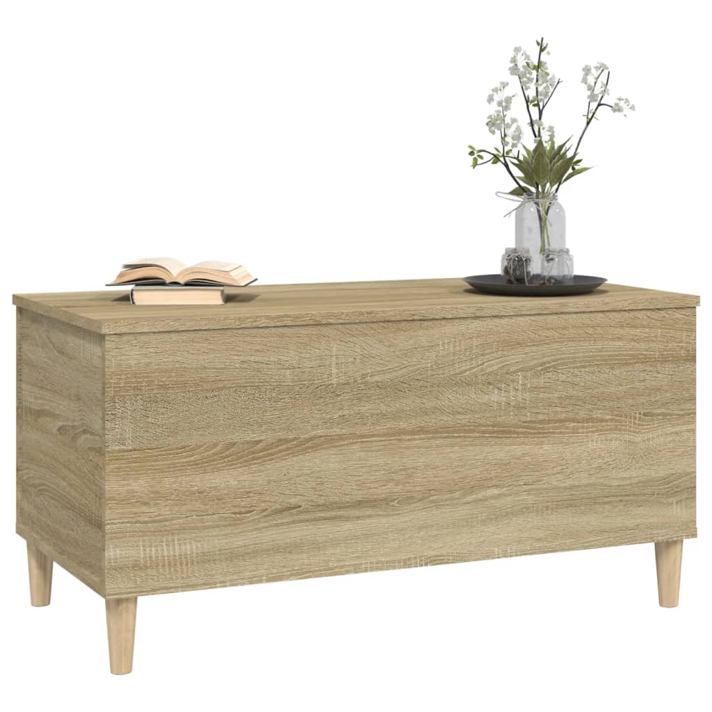Salontafel 90X44,5X45 Cm Bewerkt Hout Kleurig 90 x 44.5 x 45 cm Sonoma eiken