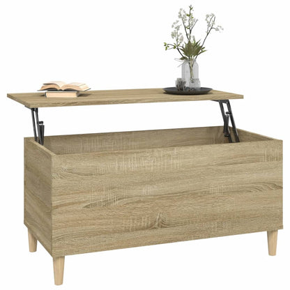 Salontafel 90X44,5X45 Cm Bewerkt Hout Kleurig 90 x 44.5 x 45 cm Sonoma eiken