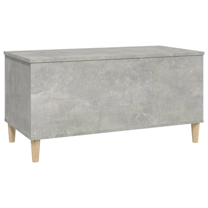 Salontafel 90X44,5X45 Cm Bewerkt Hout Betongrijs