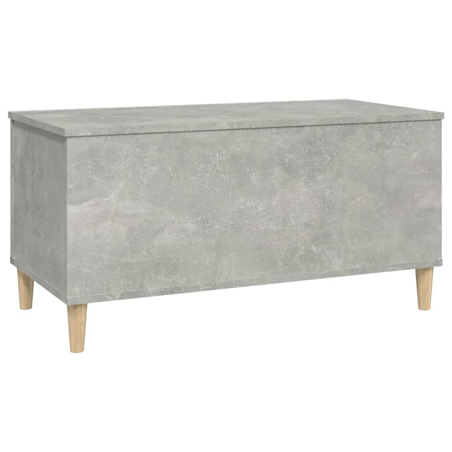Salontafel 90X44,5X45 Cm Bewerkt Hout Betongrijs