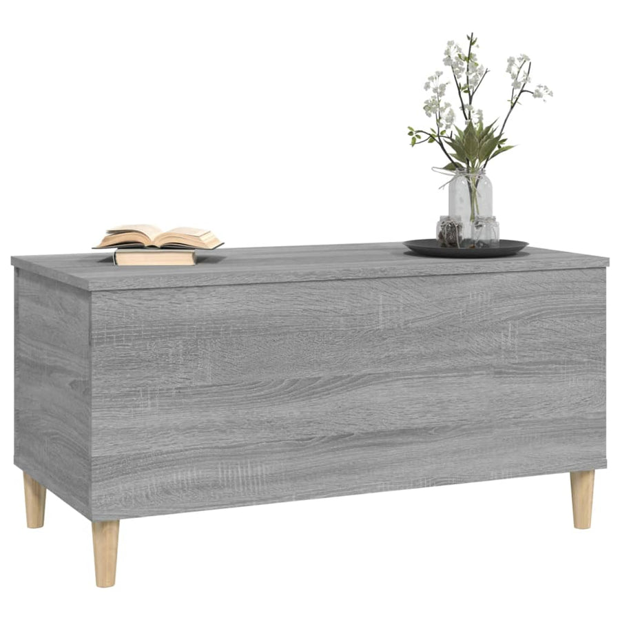 Salontafel 90X44,5X45 Cm Bewerkt Hout Grijs Sonoma Eikenkleurig