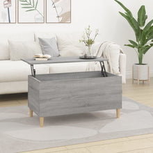 Salontafel 90X44,5X45 Cm Bewerkt Hout Grijs Sonoma Eikenkleurig
