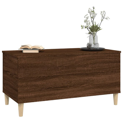 Salontafel 90X44,5X45 Cm Bewerkt Hout Bruin Eikenkleur