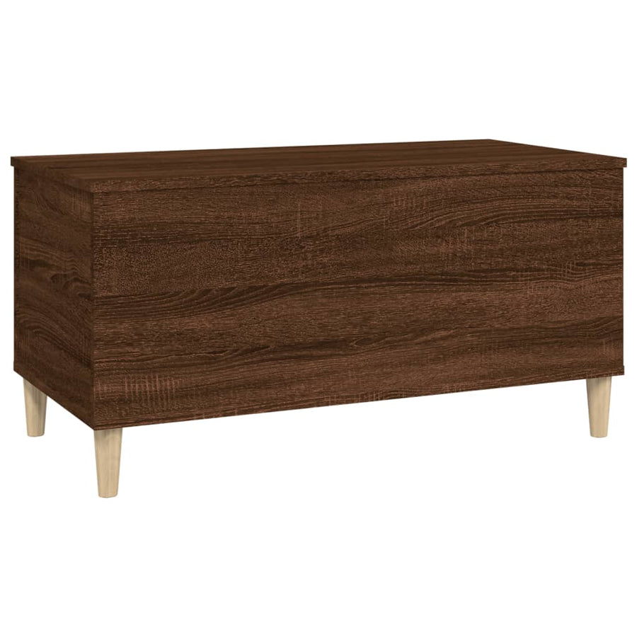 Salontafel 90X44,5X45 Cm Bewerkt Hout Bruin Eikenkleur