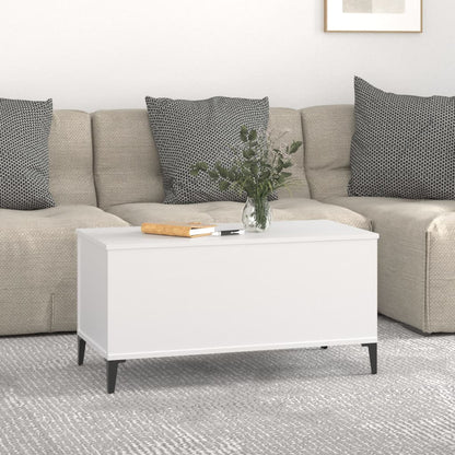Salontafel 90X44,5X45 Cm Bewerkt Hout 90 x 44.5 x 45 cm Wit
