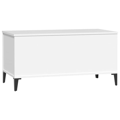 Salontafel 90X44,5X45 Cm Bewerkt Hout 90 x 44.5 x 45 cm Wit