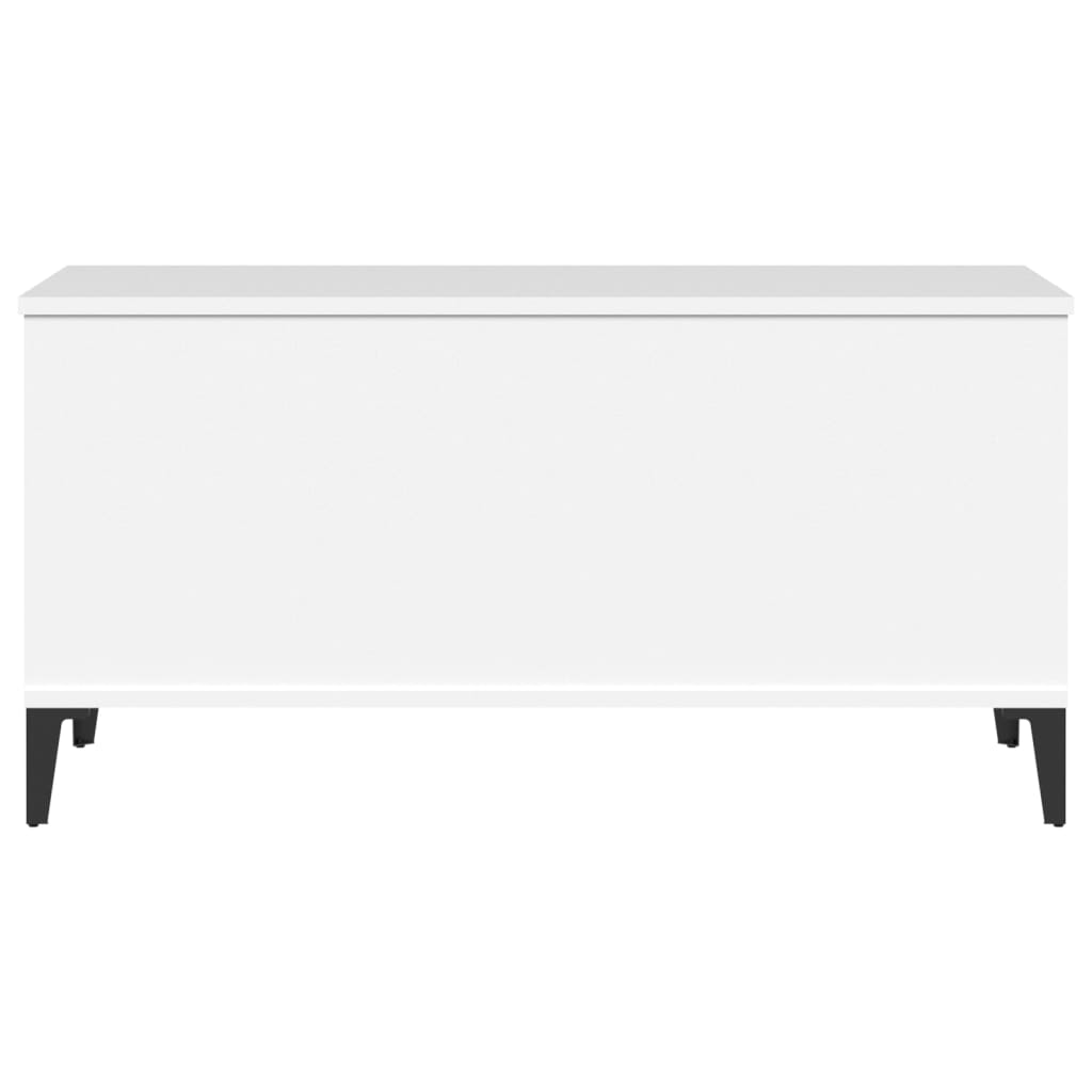 Salontafel 90X44,5X45 Cm Bewerkt Hout 90 x 44.5 x 45 cm Wit