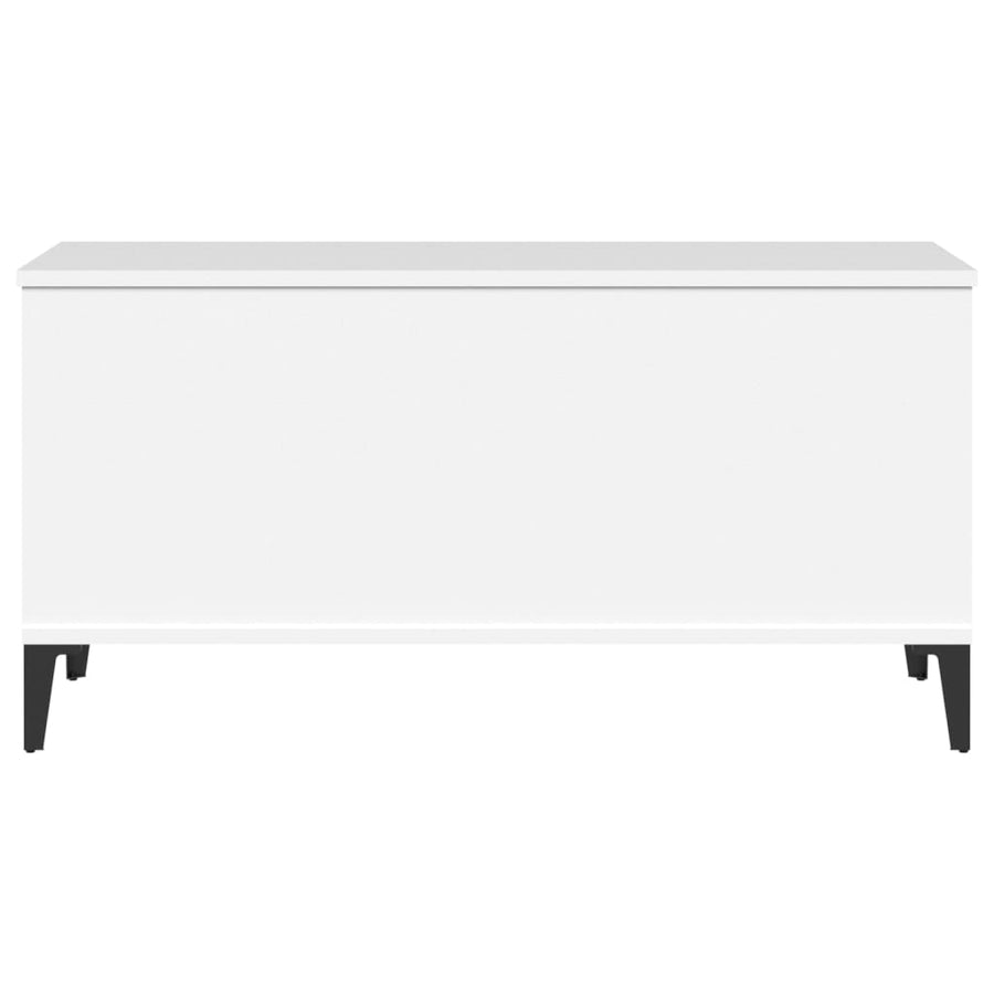 Salontafel 90X44,5X45 Cm Bewerkt Hout 90 x 44.5 x 45 cm Wit