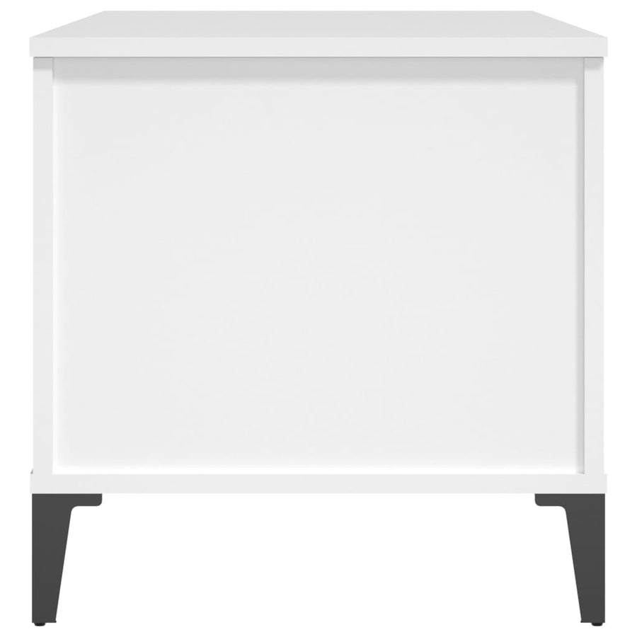 Salontafel 90X44,5X45 Cm Bewerkt Hout 90 x 44.5 x 45 cm Wit