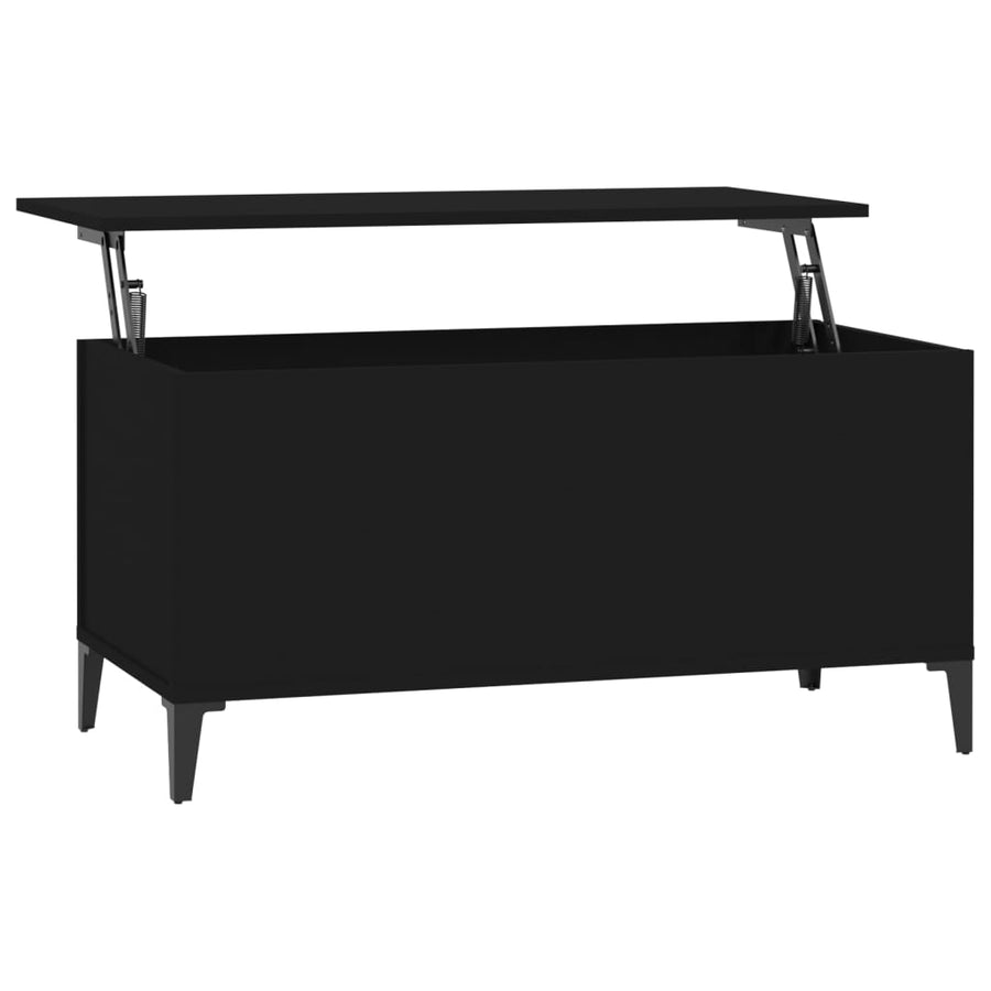 Salontafel 90X44,5X45 Cm Bewerkt Hout 90 x 44.5 x 45 cm Zwart