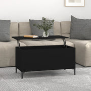 Salontafel 90x44,5x45 cm bewerkt hout zwart