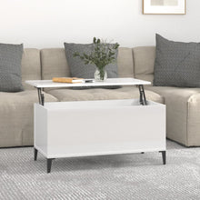 Salontafel 90X44,5X45 Cm Bewerkt Hout Hoogglans Wit