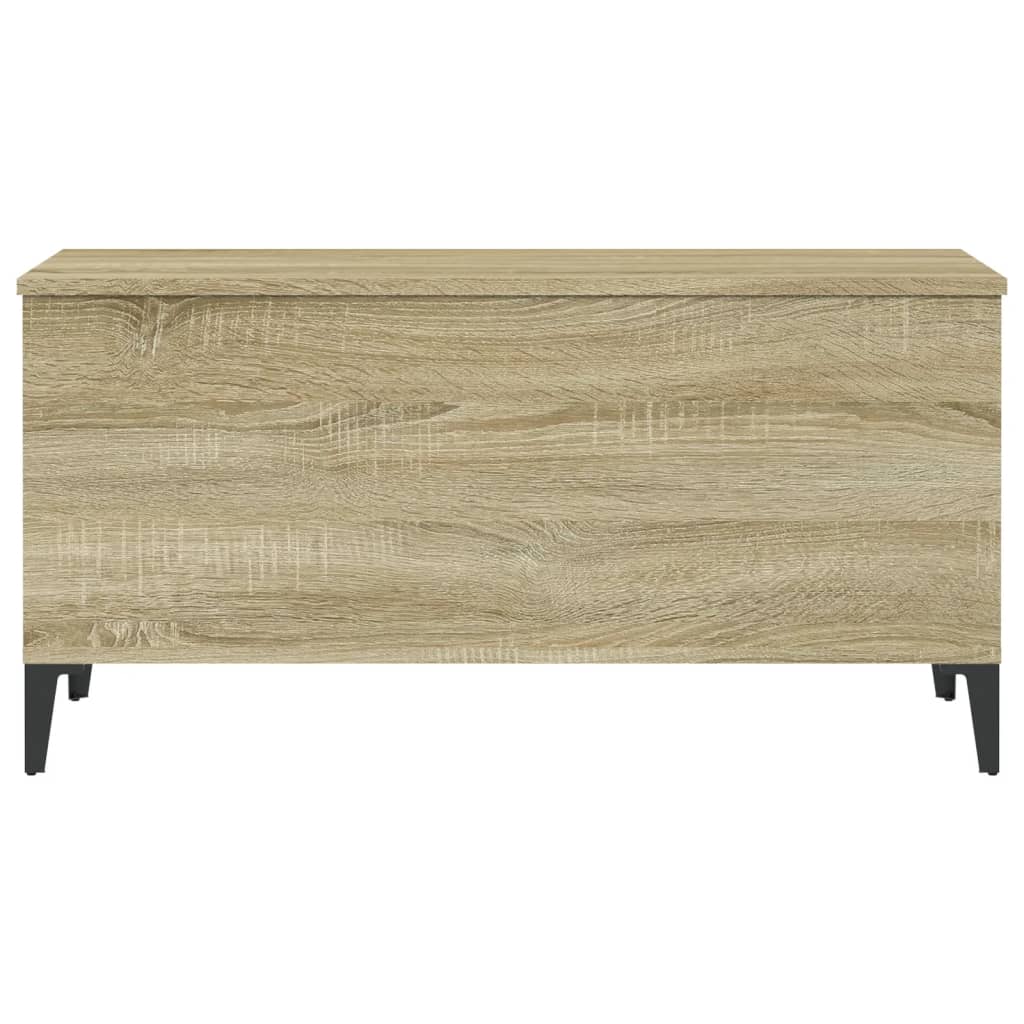 Salontafel 90X44,5X45 Cm Bewerkt Hout Sonoma Eikenkleurig