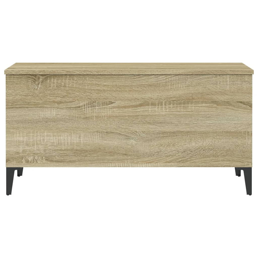 Salontafel 90X44,5X45 Cm Bewerkt Hout Sonoma Eikenkleurig