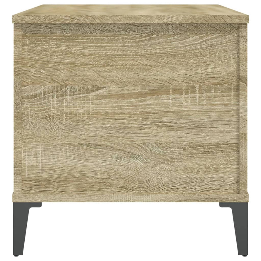 Salontafel 90X44,5X45 Cm Bewerkt Hout Sonoma Eikenkleurig