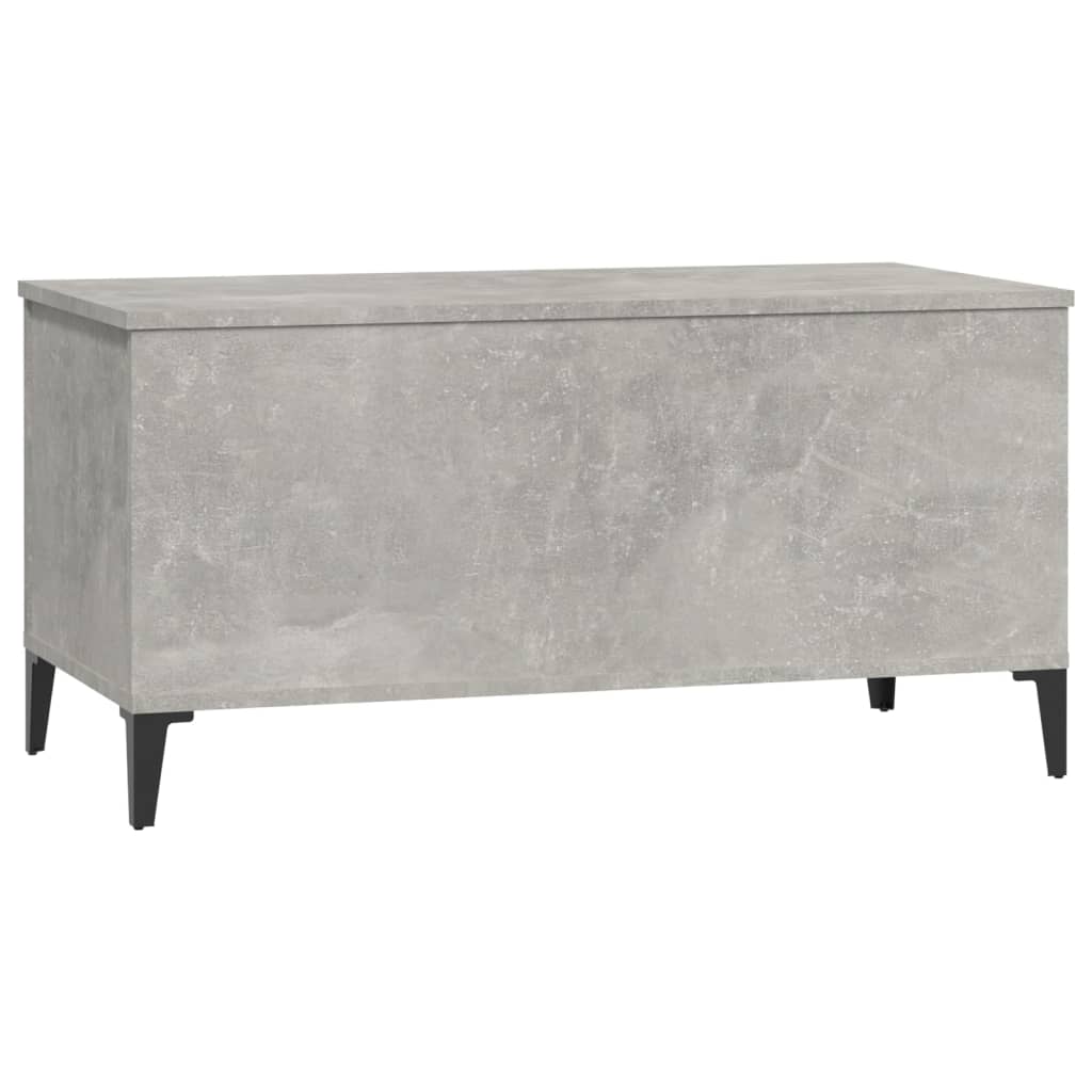 Salontafel 90X44,5X45 Cm Bewerkt Hout Betongrijs