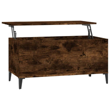Salontafel 90X44,5X45 Cm Bewerkt Hout Gerookt Eikenkleurig