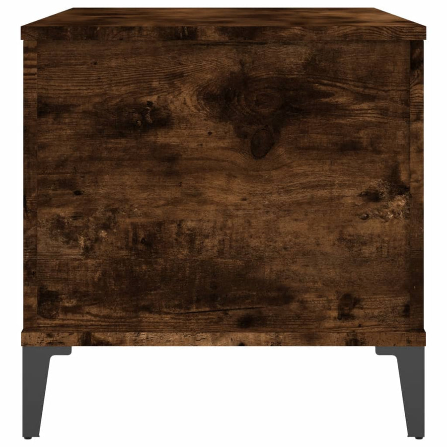 Salontafel 90X44,5X45 Cm Bewerkt Hout Gerookt Eikenkleurig